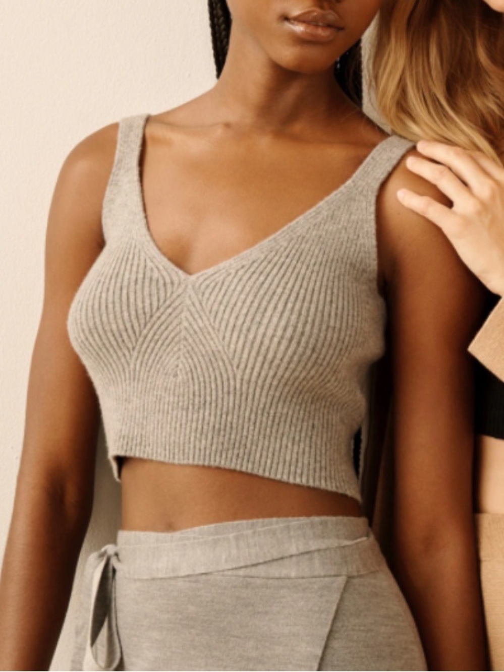 J Crew Cashmere Cropped Tank Sweater Large